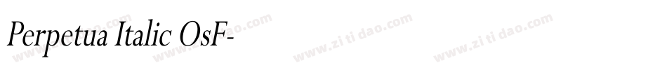 Perpetua Italic OsF字体转换